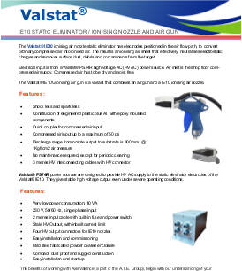 Valstat® Ionising Nozzle and Air Gun